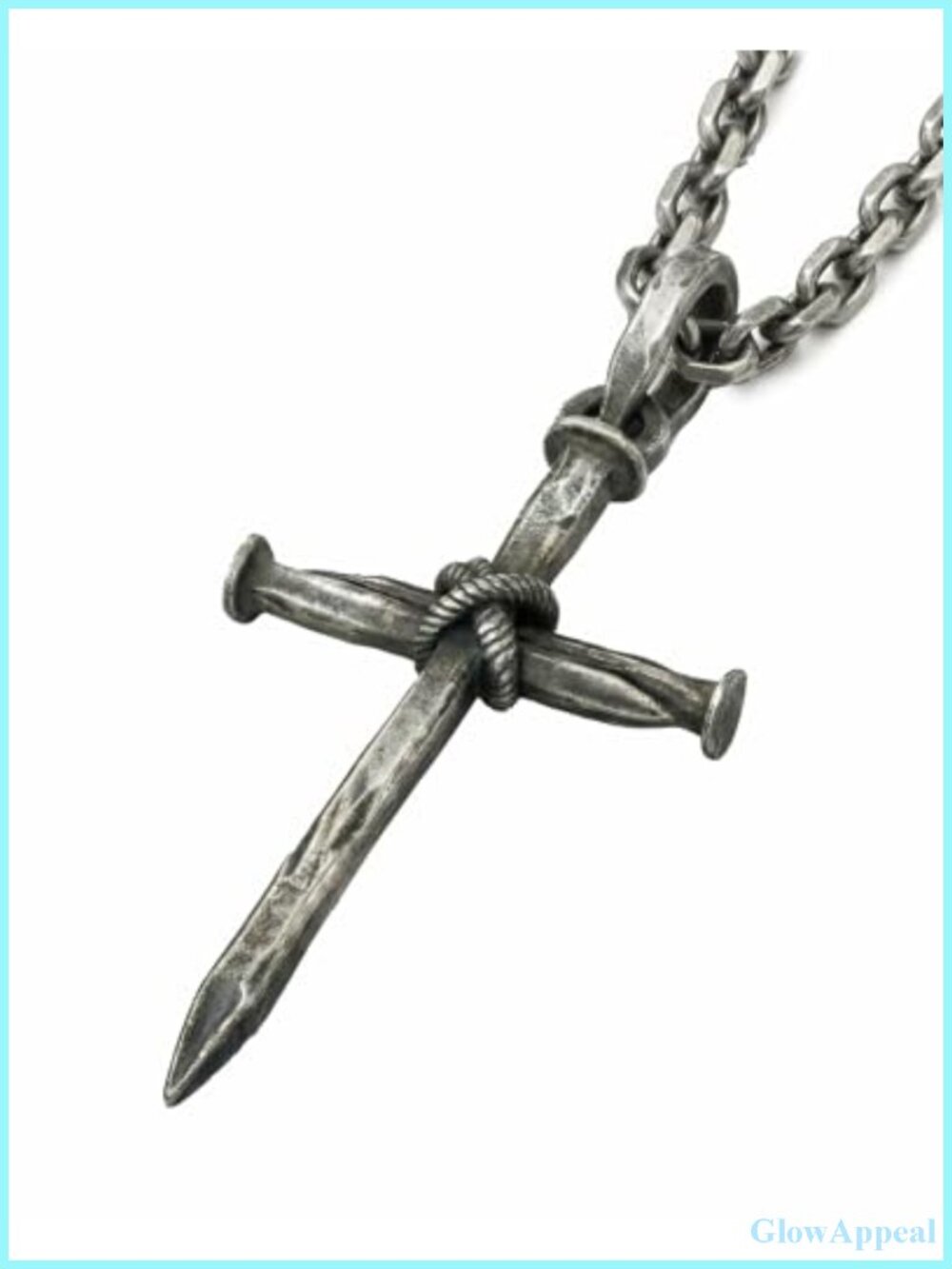 Men's 316L Stainless Steel 3-Nail Cross Necklace Religious Jewelry